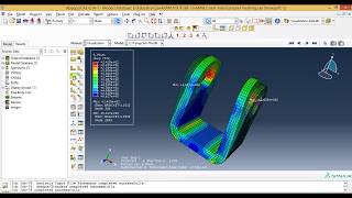 Abaqus Tutorial Videos  Analysis of a 3D Solid Bracket Subjected to bearing load in Abaqus [upl. by Okubo]