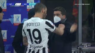 Leonardo Bonucci Furious Reaction to Inter secretary Cristiano Mozzillo after Sanchez Goal [upl. by Brubaker]