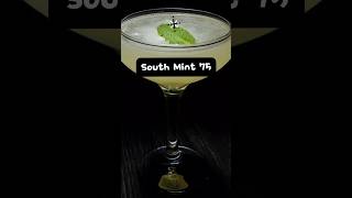 South Mint 75🍸cocktail bartender short trending viral gin lemongrass asmr brut mint song [upl. by Esimorp]