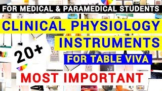 CLINICAL PHYSIOLOGY INSTRUMENTS  CLINICAL LAB  PHYSIOLOGY PRACTICALS [upl. by Nnyre]