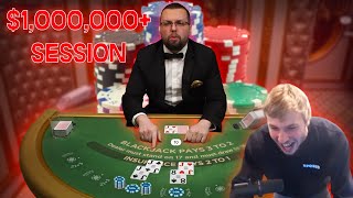 1000000 BLACKJACK SESSION MY BEST RUN EVER [upl. by Niledam]