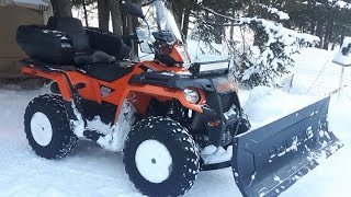 2016 SPORTSMAN 570 GLACIER PLOW [upl. by Airdnalahs]