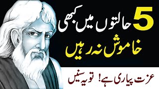 Never Be Silent In Five Situations  Maulana Rumi Quotes In Urdu  Molana rumi poetry Kalam [upl. by Einafit]