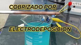 COBRIZADO POR ELECTRODEPOSICION quimica electroquimica edutuber aprendizaje ciencia [upl. by Garaway]