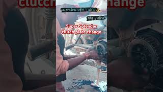 Super Splendor clutch plate change kaise karenshortsvideo bikemaintenance bikemachenic [upl. by Yddeg]