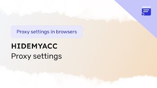 Setting up a proxy in the HideMyAcc browser [upl. by Omora]