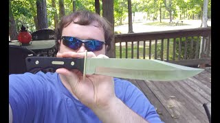 Schrade Old Timer Bowie Fixed Blade Knife Review Item1158662 Knifelife [upl. by Yentroc204]