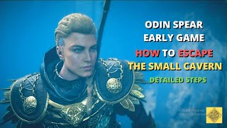 Odins Spear Early Game  How to Escape The Small Cavern into Odins Spear Chamber  AC VALHALLA [upl. by Anuahc]