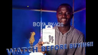 BOYA WIRELESS MICROPHONE BYV20 REVIEW DO NOT BUY WITHOUT WATCHING THIS [upl. by Derek]