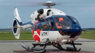 HTM Helicopters  Take Off Offshore H145 DHTMK  Flugplatz NordenNorddeich [upl. by Attebasile]