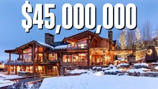 Inside a 45000000 MASSIVE Aspen Ski Mansion with Acreage [upl. by Lawson]