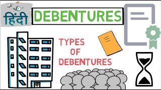 What are Debentures Difference between Shares and Debentures  Hindi [upl. by Serrell]