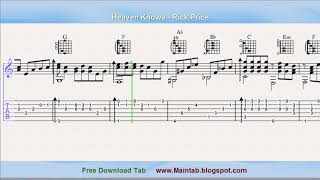 Heaven Knows  Rick Price Guitar Tab [upl. by Janenna]