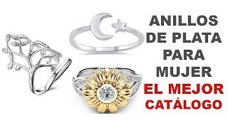 Anillos de plata para mujer  Modelos Aros de plata  Catálogo de anillos de plata para mujer [upl. by Kotz]