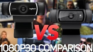 Logitech C922 vs C920 Webcam Comparison 1080p 30FPS  King VS Newbie [upl. by Lesirg]