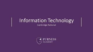 Furness Academy  Year 9 Options  Information Technology [upl. by Enailuj]