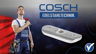 COSCH Edelstahltechnik  Montage Trägerplatte Treppengeländer [upl. by Suciram402]