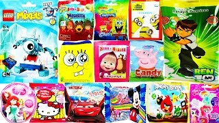 60 Surprise Blind Bags Lego Mixels Ben 10 Angry Brids Spongebob Disneyland Cars 2 Peppa Pig Sorpresa [upl. by Anyalram537]