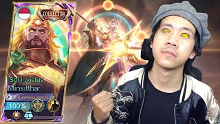 REVIEW SKIN COLLECTOR MINSITTHAR SOL INVICTUS AUTO SEREPET  Mobile legends [upl. by Adnilrem]