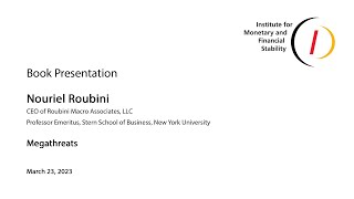 Book Presentation with Nouriel Roubini quotMegathreatsquot [upl. by Coussoule582]