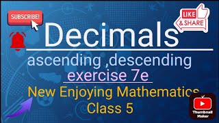 Class 5 Maths Chapter 7 ex 7e Decimals [upl. by Deryl]