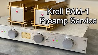 Krell PAM1 Service  Unique Dual Mono Preamplifier w External Power Supplies [upl. by Tala]