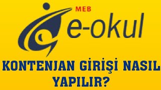 EOkul Kontenjan Girişi Nasıl Yapılır [upl. by Janaya358]