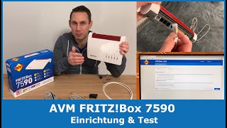 Installation Einrichtung und Test  AVM FRITZBox 7590 Router Für VDSLSupervectoring Telekom [upl. by Fassold]