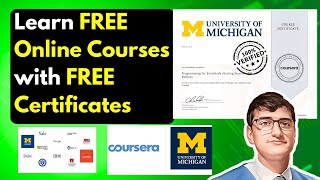 FREE Online Courses with FREE Certificates on Coursera 2024  Coursera Financial Aid Application [upl. by Krm]