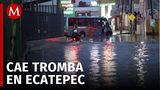 Inundaciones en Ecatepec afectan viviendas y negocios en Rinconada de Aragón [upl. by Paule]