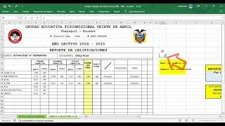 Matriz para Boletines o Libretas de Calificaciones 2024  2025  Ecuador [upl. by Aloke]