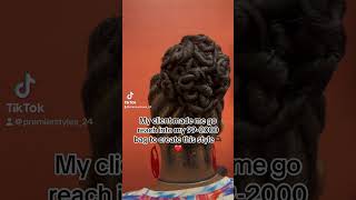 😍 Y2K INSPIRED HAIRSTYLES y2k naturalhair updohairstyle blackhairstyles braids bantuknots [upl. by Eidnalem]