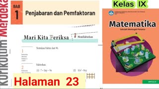 Mari kita periksa 2 halaman 23 matematika kelas 9 kurikulum merdeka bab 1 GUcilchaNEL1964 [upl. by Sama12]