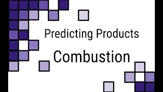 Predicting Products  Combustion Reactions [upl. by Annoik]