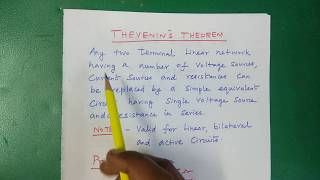 Thevenins Theorem in tamil  Network Theorem  Lecture8 [upl. by Kwon]