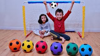 Learn Colors Playing with Soccer Ball and Sports Toy for Children [upl. by Teferi689]