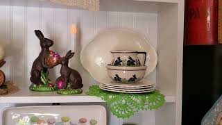 EASTER KITCHEN SHELVES PART 2 MARCH 212024 VINTAGE THRIFTED amp RAE DUNN🐇💙🐇 [upl. by Enairda]