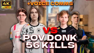 56 KILLS l🔥donk 5625 rt232 wMagnojez VOICE COMMS vs m0NESYb1t mirage l cs2 pov [upl. by Anaerdna950]