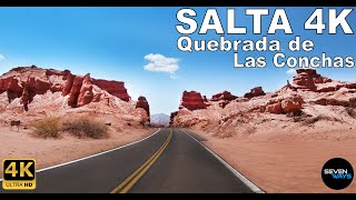 4K SALTA  QUEBRADA DE LAS CONCHAS  CAFAYATE  VALLES CALCHAQUIES  RUTA 68 [upl. by Aiseneg]