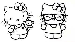 Hello Kitty Art  How to draw hello Kitty stepbystep shorts youtubeshorts trending [upl. by Artenal881]