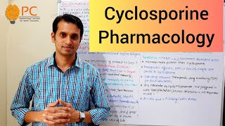 Immunosuppressant Drugs Part 3 Cyclosporine Pharmacology  Calcineurin Inhibitors pharmacology [upl. by Nariko]