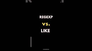 SQL REGEXP Vs LIKE ✍️ [upl. by Netsruk493]