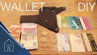 Leather wallet quotorigamiquot DIY [upl. by Roxy]