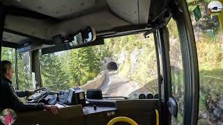 BUS FAHRT GANZEN WEG VON KEHLSTEINHAUS BIS OBERSALZBERG 102024 [upl. by Nosned]