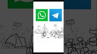 Whatsapp vs telegram 😂 shorts whatsapp telegram viralvideo memes funny [upl. by Madra]