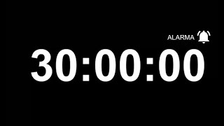 🔔CRONÓMETRO de 30 minutos CON ALARMA  Temporizador de 1800 segundos [upl. by Seiden]