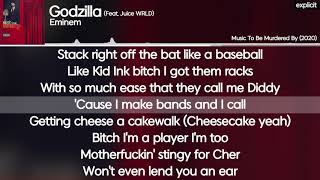 Eminem  Godzilla Feat Juice WRLD 가사  Lyrics [upl. by Volotta]