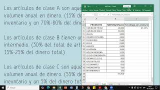 Método ABC para clasificación de inventarios [upl. by Nidya]