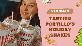 Tasting PORTILLOS Holiday Shakes [upl. by Haneekas208]