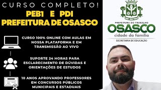 Curso Preparatório para o Concurso de PEB1 e PDI da Prefeitura de Osasco [upl. by Dirrej28]